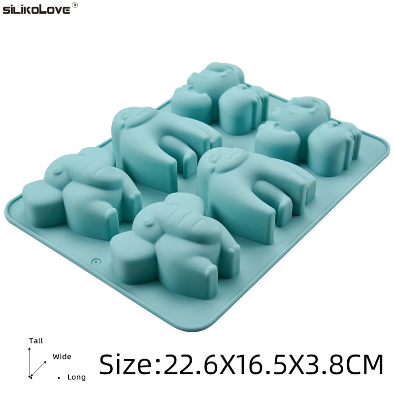 Cute 3 kinds of cartoon animal designs silicone soap molds silicone cake molds cookies making tools