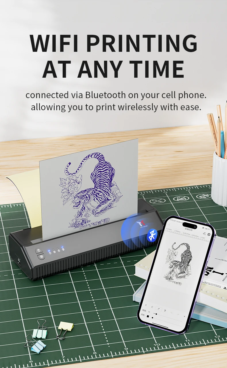 MHT-P8008 Top Quality Factory Stencil Printer Tattoo Transfer Machine Japanese Traditional Tattoo Stencil Printer