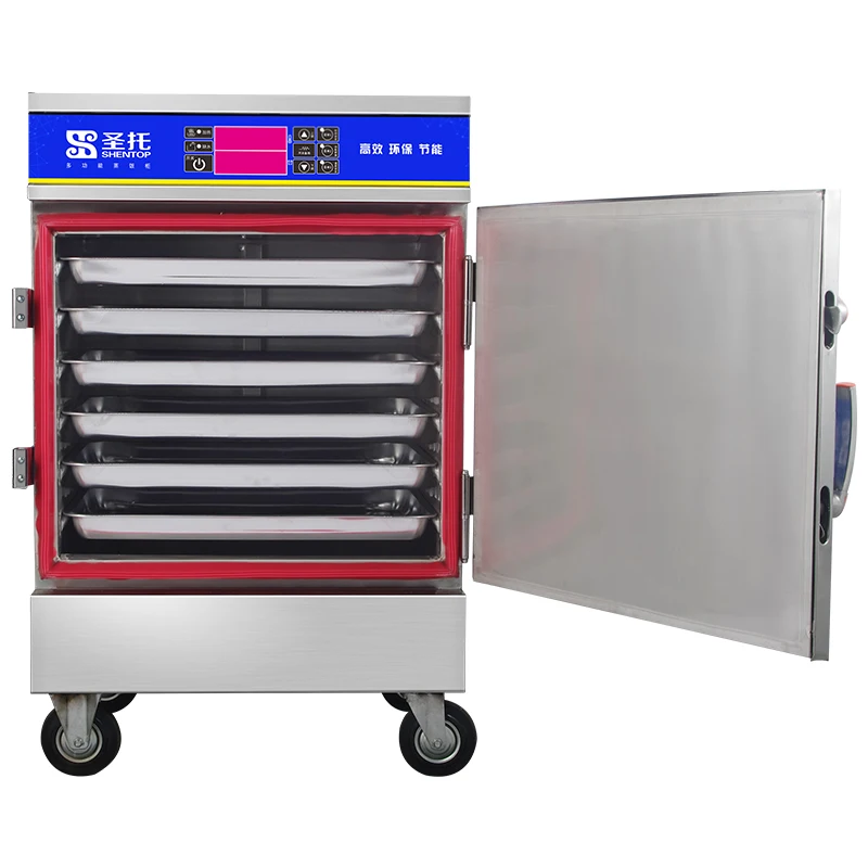 Shentop intelligent commercial computer steaming cabinet fully automatic 6-layer canteen electric steamer 6-disc single-door can