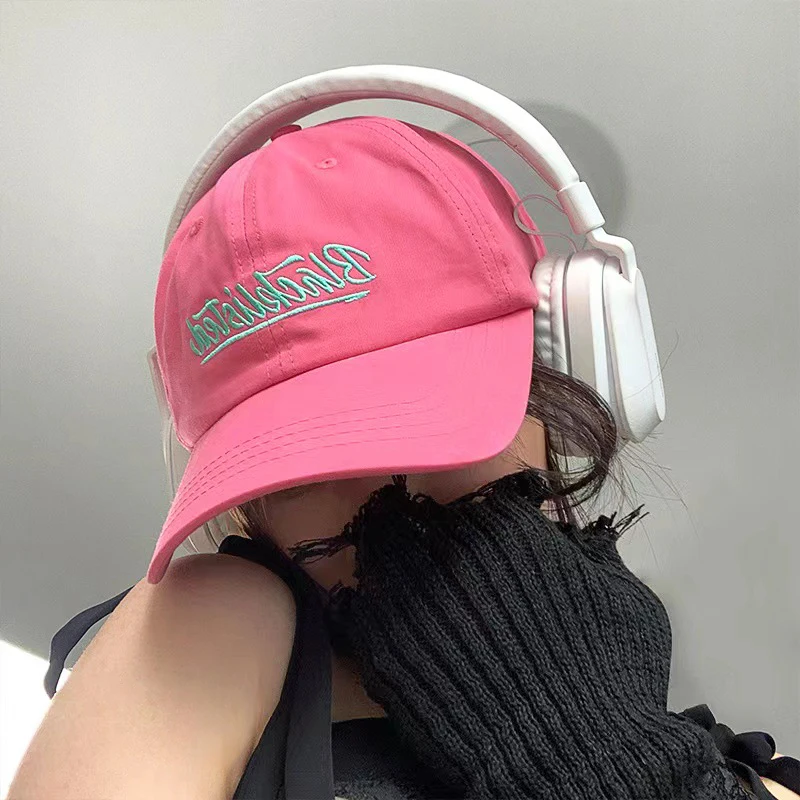 Wholesale custom embroidery logo unstructured baseball hats embroidered unstructured Dad Hat 100% cotton pink dad hat