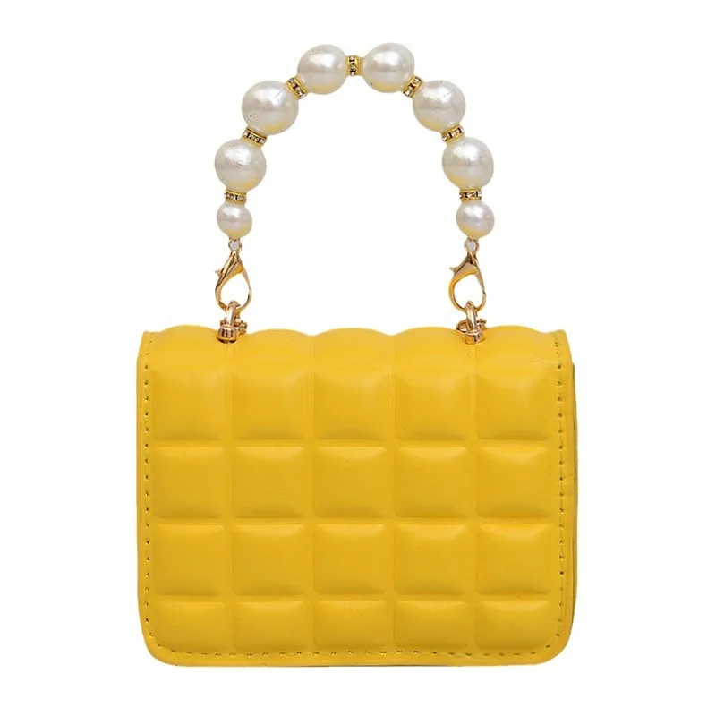 Hot Sale Kids Purses And Handbags Brand Designer Inspired Purses For Little Girls Chocolate Pearl Shoulder Bags
