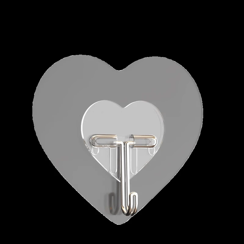 20kg load bearing transparent non-punch hook Strong adhesive Bathroom kitchen living room wall hook