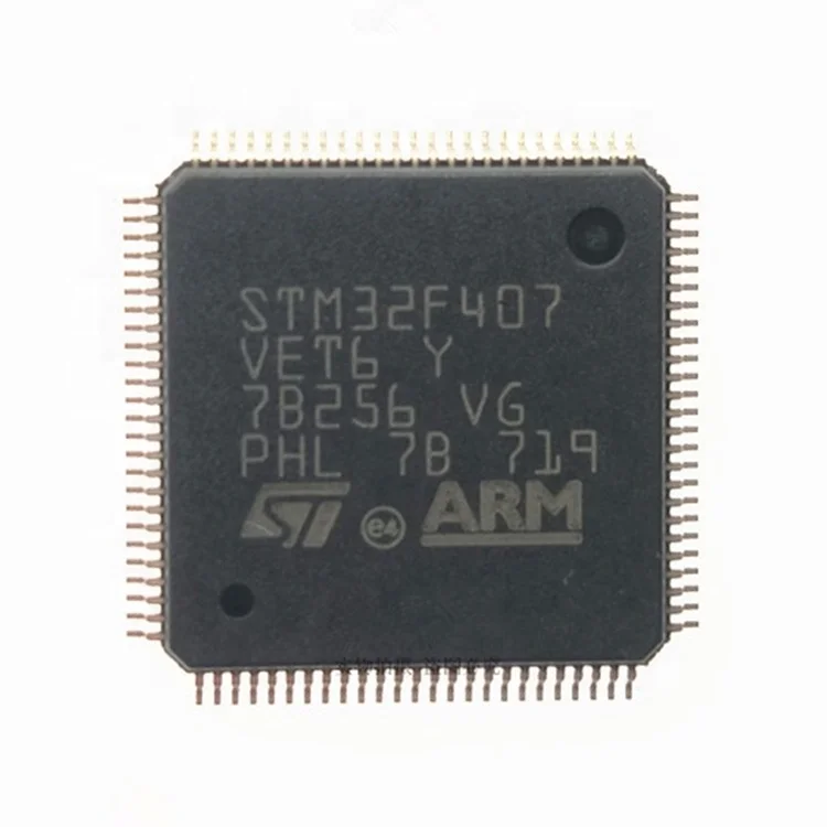  STM32F407VET6 микроконтроллеры LQFP-100 STM32F407VE ARM Cortex M4 168 МГц 512 КБ флэш-памяти электронные