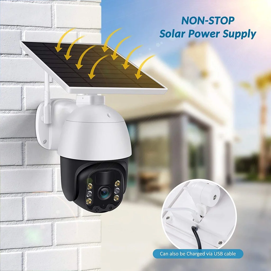 2MP PTZ 4G IP Camera Outdoor Digital Zoom Wireless H.265 P2P Security CCTV Camera Two Way Speak Audio AI Human Auto-Tracking