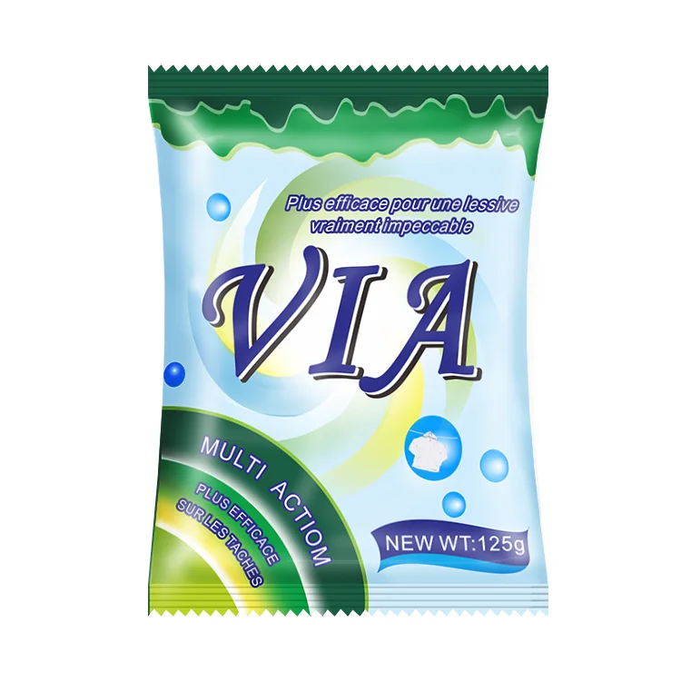 125g VIP VIA VIE Strong Fruit Smell Rich Foam Laundry Washing Powder Detergent Soap From Lile Detergent Factory