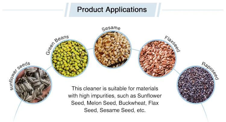Julite Factory Directly Sale Maize Peanut Sesame Seed Double Air Screen Cleaner