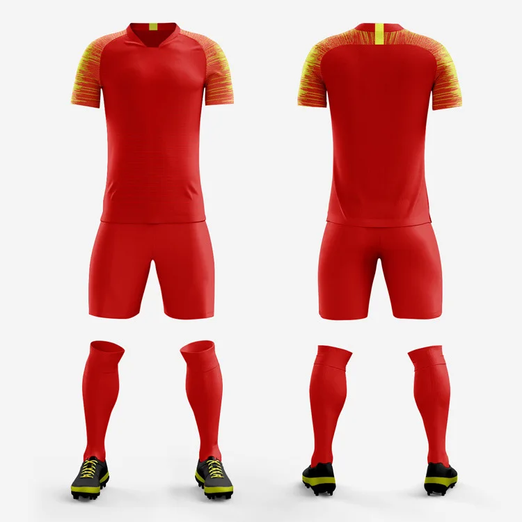 2022 Top Selling Soccer Uniform Soccer Wear Wholesale Custom Sublimation 100% Polyester Soccer Jersey Men Team Football