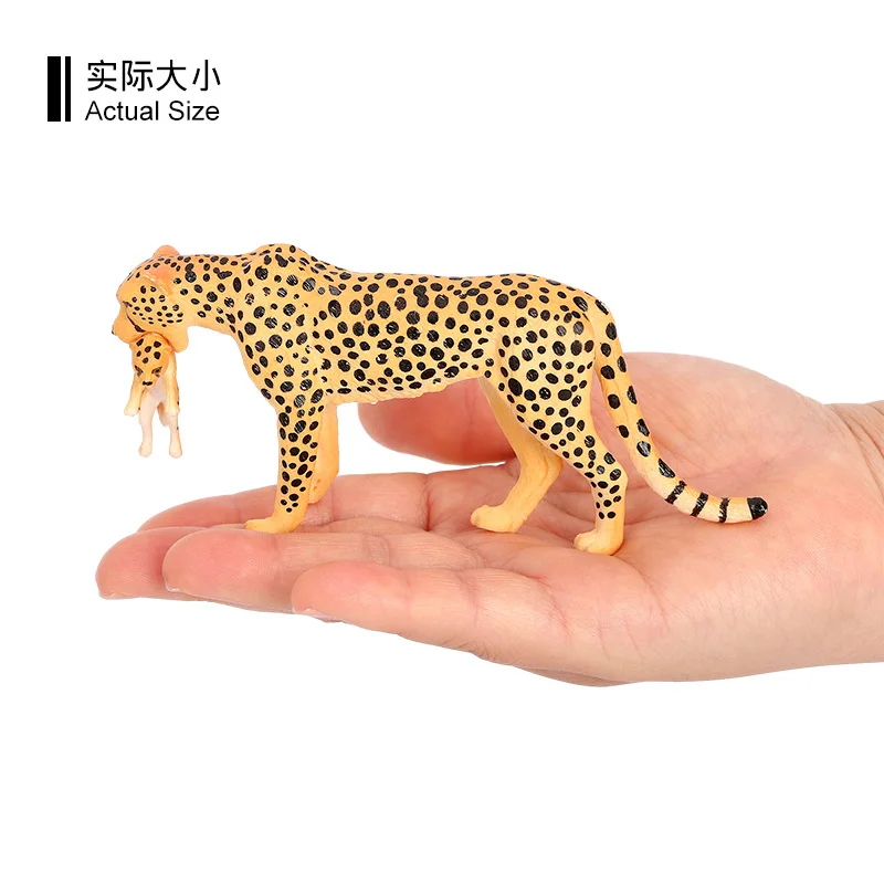 Wholesale Solid PVC Simulation Statue Model Animal Figures Cheetah Lion Safari Figures Animal Figurines Toys