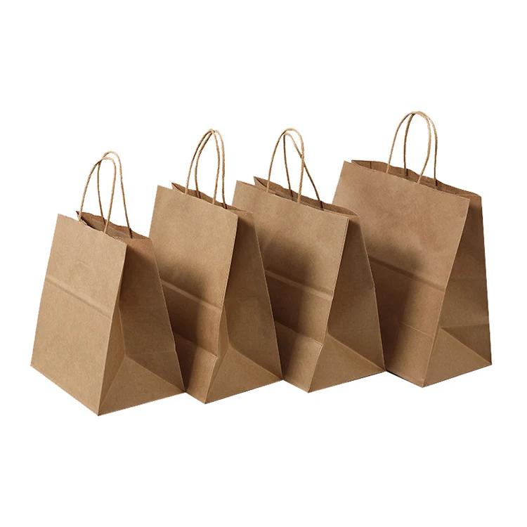 
elegant ready bangkok marble custom logo khaki paper bags 