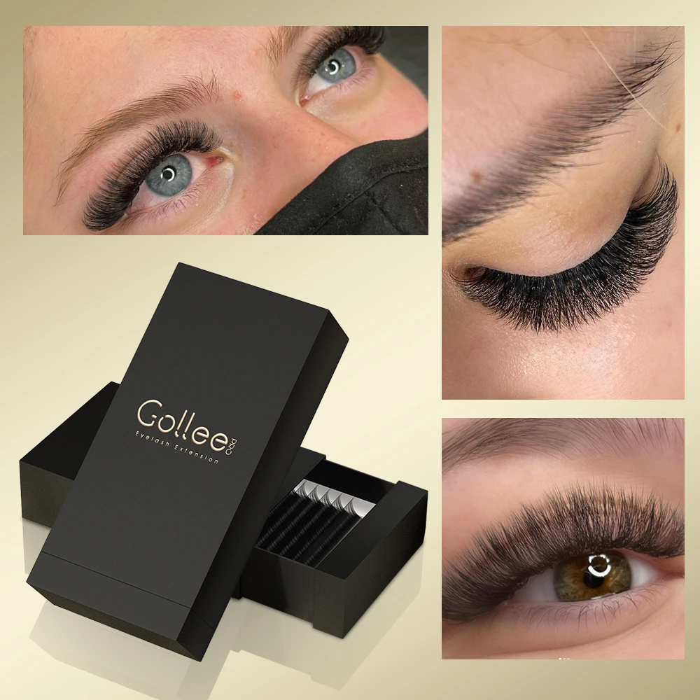 Gollee siberian camellia wholesale professional private label supplies silk faux matte mink individual volume eyelash extensions