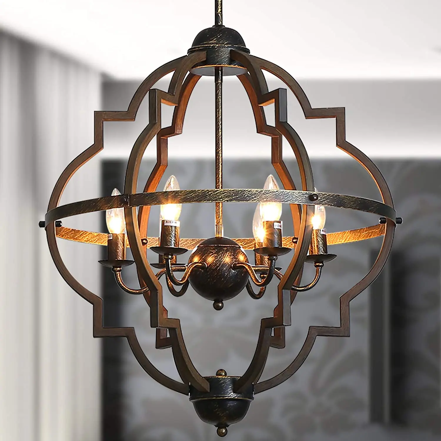 staircase bedroom interior decoration creative candle lighting luxury  indoor hanging pendant  chandelier light