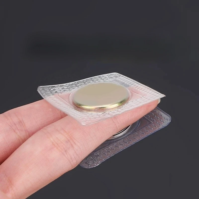 China Factory Custom Szie Snap n35-n52 Magnet Button strong Disc Ndfeb  Plastic Covered Magnets Invisible Magnetic Buttons