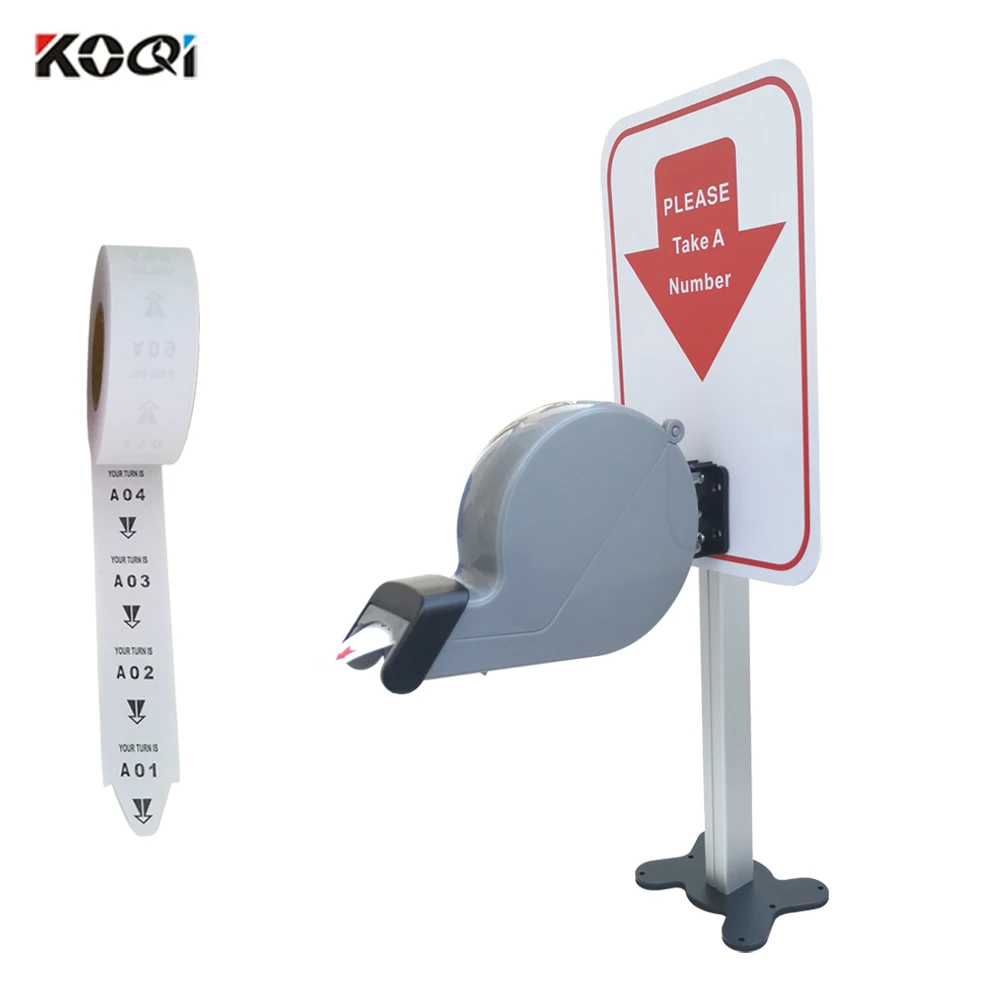 
 Беспроводная система захвата номера, Серый цветной диспенсер билетов, 2000 шт. рулонов пейджера, Прочный кронштейн, номер заказа клиента  