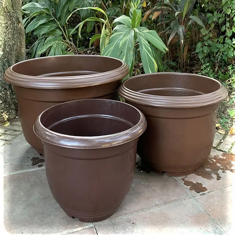 Extra Large Disposable BF Brown Dragon Pot Black Plastic Flower Pot Planting Fruit Tree Cultivation Seedling Pot Brown Thick