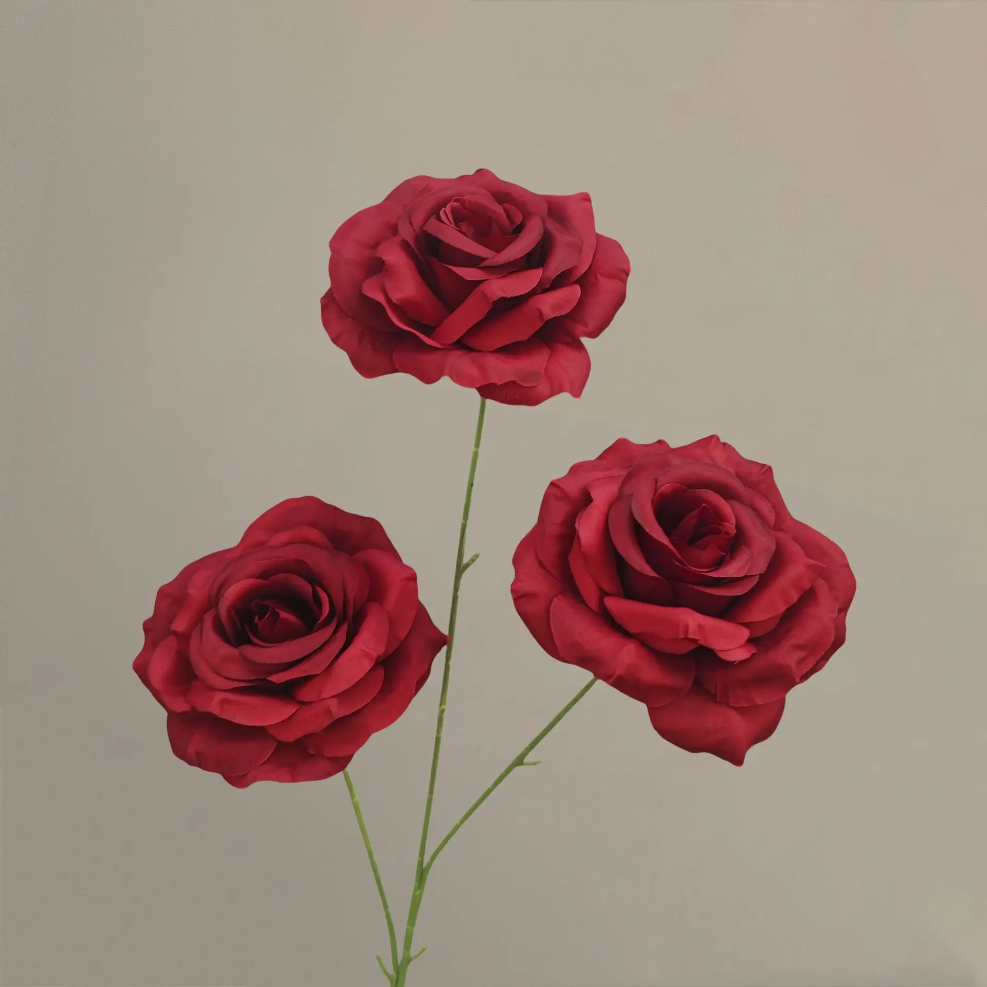 Three headed roseSimulated diamond rose background wall decoration wedding decoration