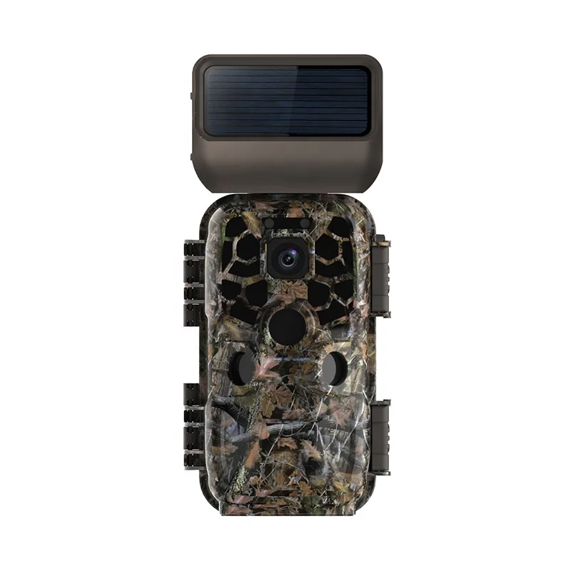 HDKing NEWEST  4K Hunting Trail Camera  24MP  with 20M Long Night Version Distance  Wildlife Camera with Solar Panel