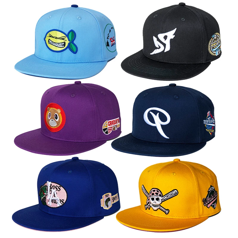Custom 6 Panel 3D Embroidery Flat Brim Embroidered  Logo Outdoor Sports  new Fashion Snapback Baseball Cap Caps hat Hats for men