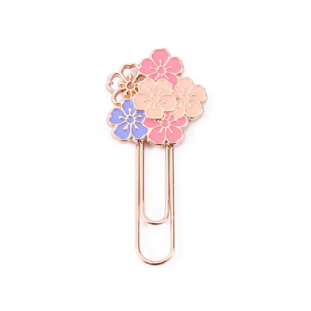 2024 Custom High Quality Metal Crafts Lovely Enamel Pins and Bookmarks Paper Clips for Gifts