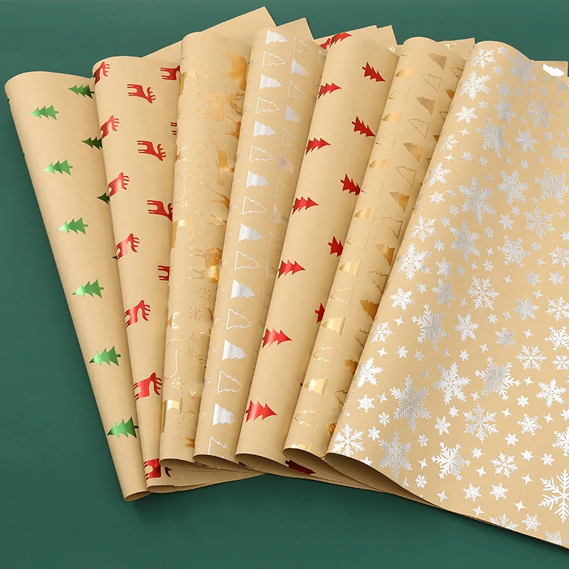 2023 Recyclable Material Happy Christmas Gift Packing Wrapping Paper