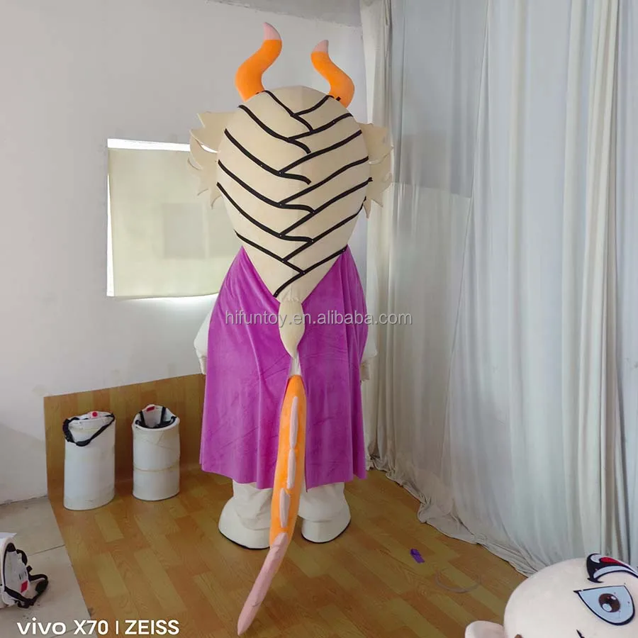 Funtoys factory professional custom dragon mascot costumes adult size cartoon Festive performance props mascot costume for sale