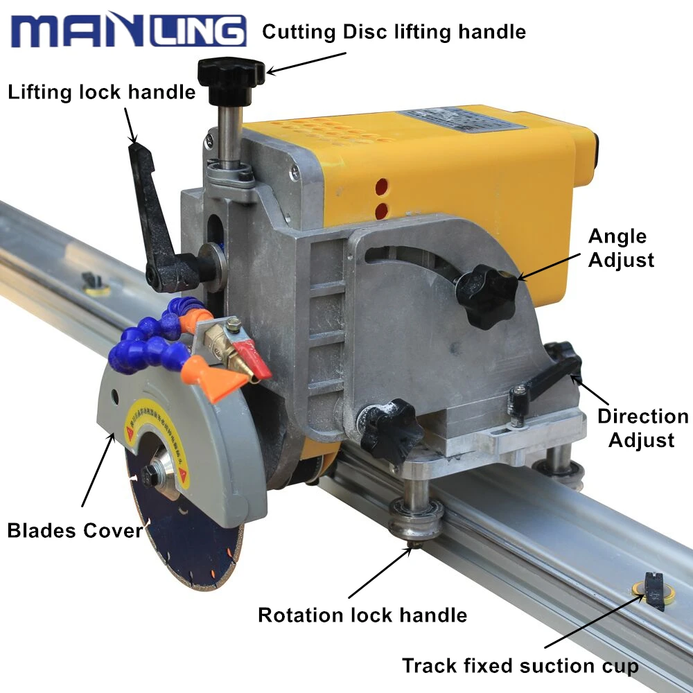 Professional Automatic moving 45 Degree Miter Wet Cutting Machine Rail Saw For Granite Tile Marble Stone Machinery