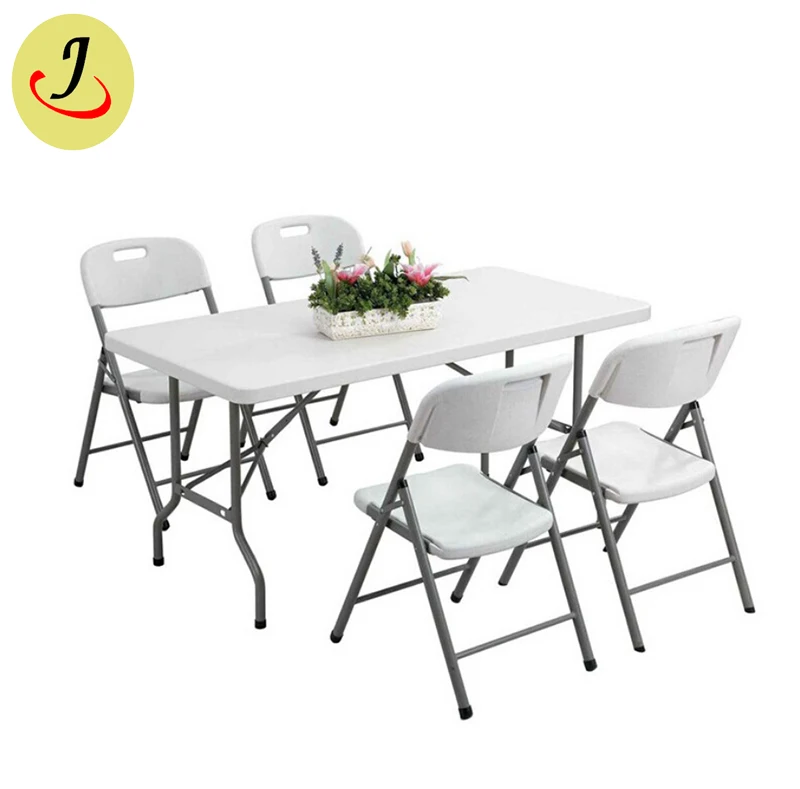 
Wholesale price Outdoor folding table portable plastic folding dining table and chair 