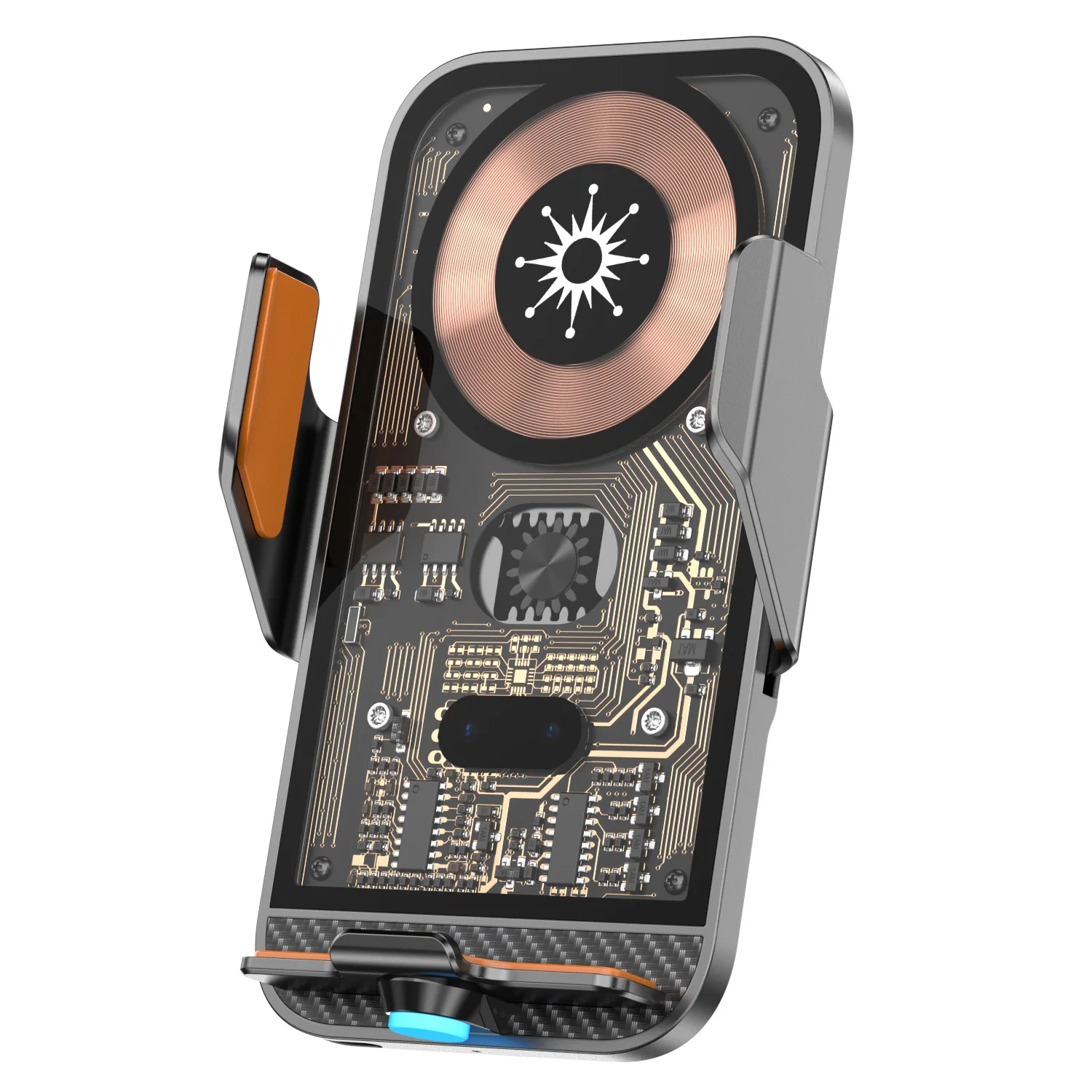 C11 автомобильное беспроводное зарядное устройство инфракрасная Индукционная навигация открывания и закрывания в стиле панк прозрачный держатель для мобильного телефона