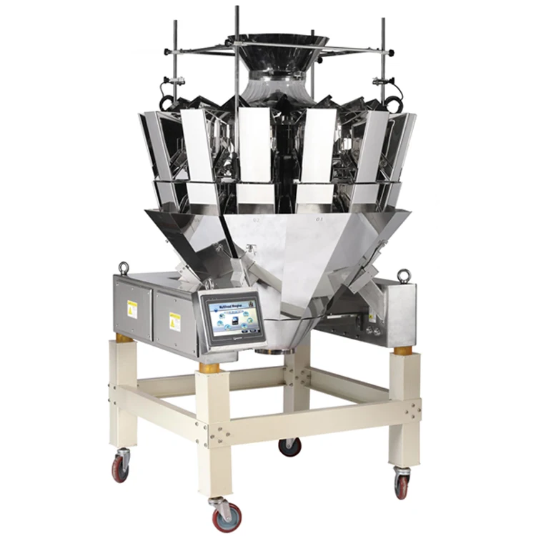 CE automatic 10/14 head multihead weigher fruits vegetable combination scale weighing packaging machine