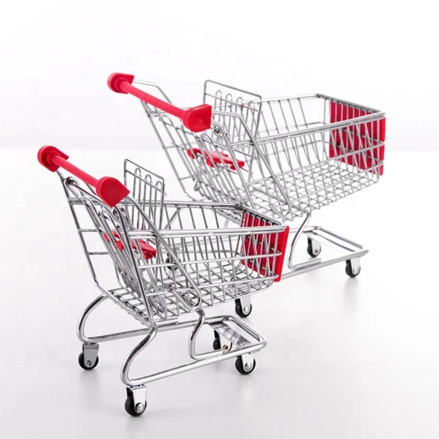 Creative Snack Metal Basket Mini Shopping Cart French Fries