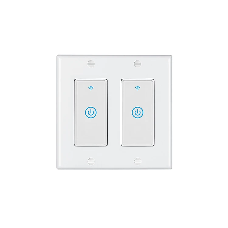 G-Tech plus WiFi Light Switch Smart 2 Gang Touch Wall Switch Compatible with Alexa Google Assistant