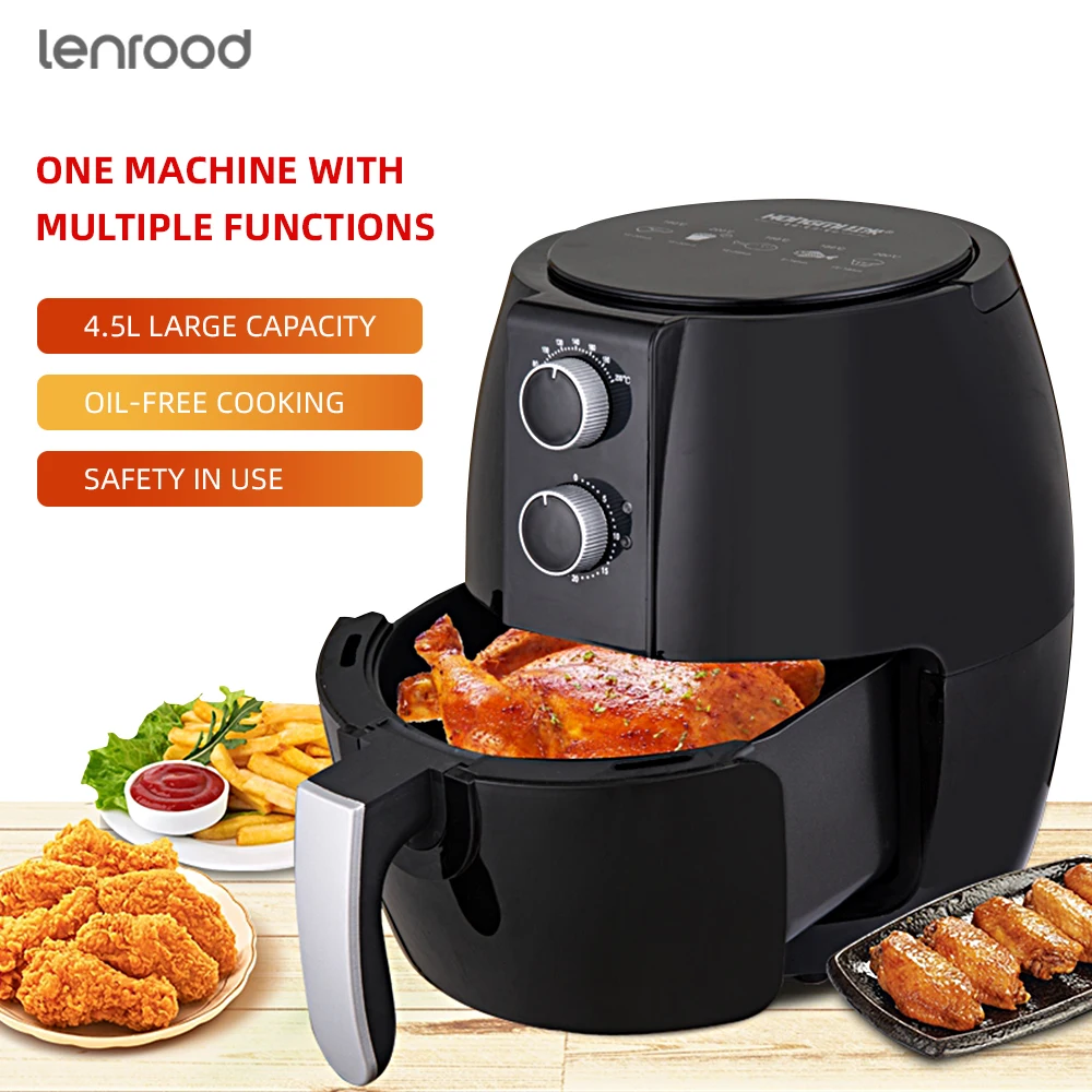 Lenrood Air Fryer Factory Supply LR-3011 Home Use Easy Clean Deep Cooking Non-stick Oil Free 4.5L oil free air fryer