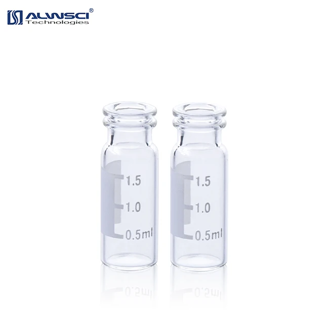 ALWSCI 2ml snap vial clear 11mm snap cap kit for hplc analysis