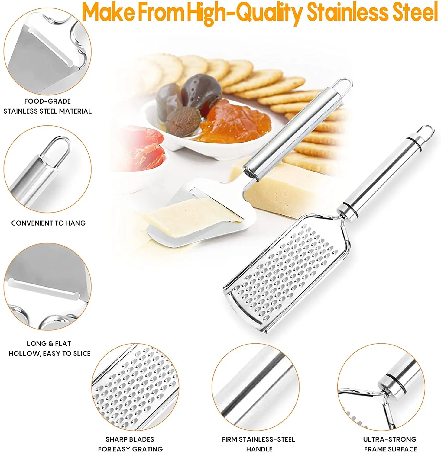 Stainless Steel Wire Cheese Cutting Board Wholesale Butter Block Cutter Manual Cheese Slicer