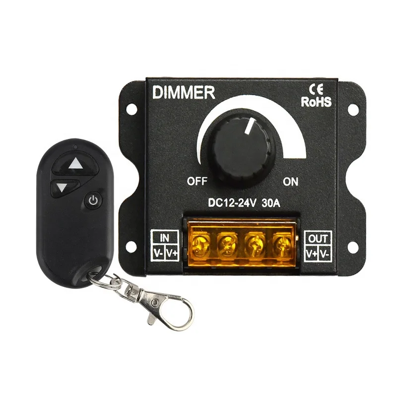 DC12V 24V 18A Knob LED Dimmer for led lights 1080W Dimmer