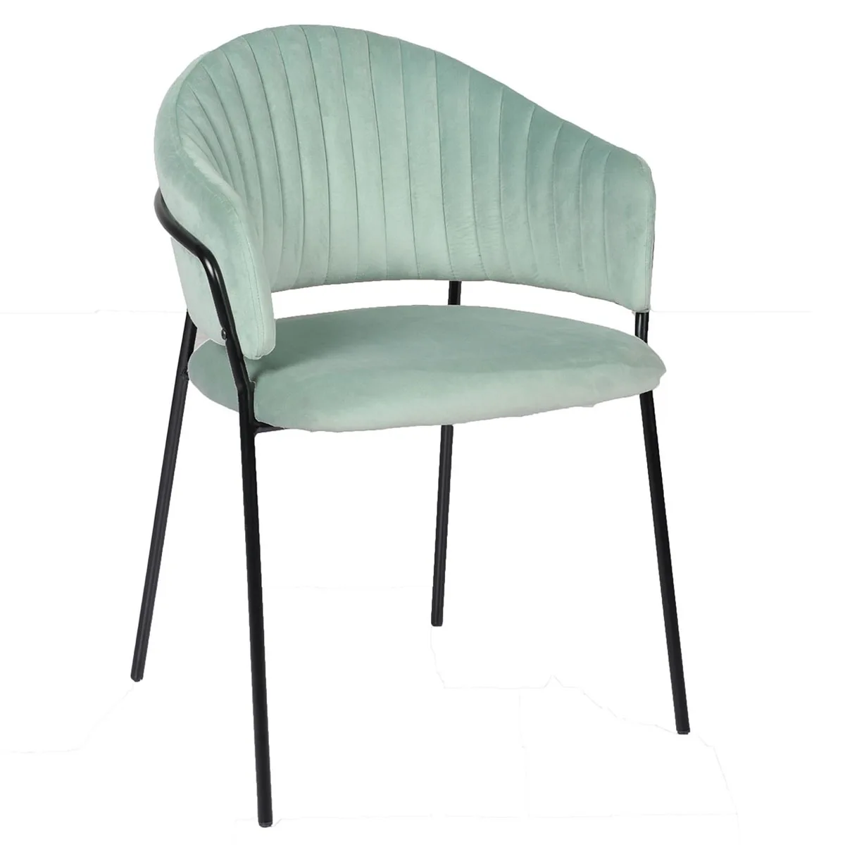 Popular Modern Design Cheap Price Top Quality Upholstered Home Chair Fabric Velvet Seat Dining Room Chair with Metal Frame