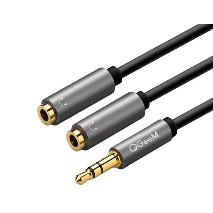 Earphone Extension Cable Jack 3.5mm Audio Cable Male to 2 Female Aux cable Headphone Splitter Apply for iPhone Samsung S9 PC P20
