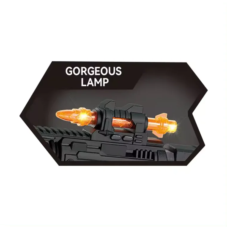 HT Electric Gun Toy With Sounds & Light-up Toys Flashing Vibrating Plastic Gun Toys For Boys