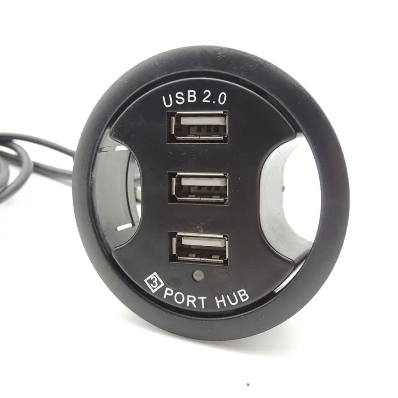 Separate 1.5m cable grommet desktop usb 2.0 hub type c