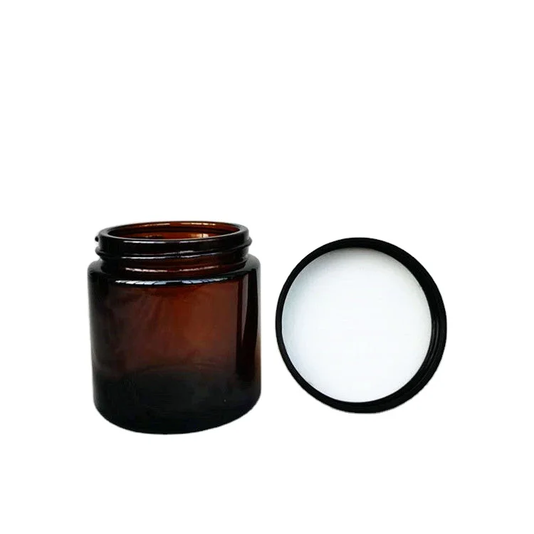 plastic jar manufacturer wholesale 15g 20/25g 220ML Amber PET Plastic cream Jar Skin Care Jar with bamboo top