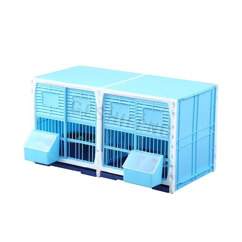 Easy To Install Plastic Pigeon Cage Male And Female Matching Breeding Cage