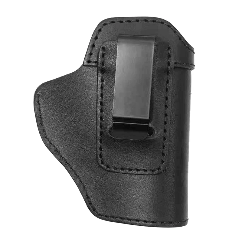 Waterproof removable Black Tactical leather gun holster holder concealed
