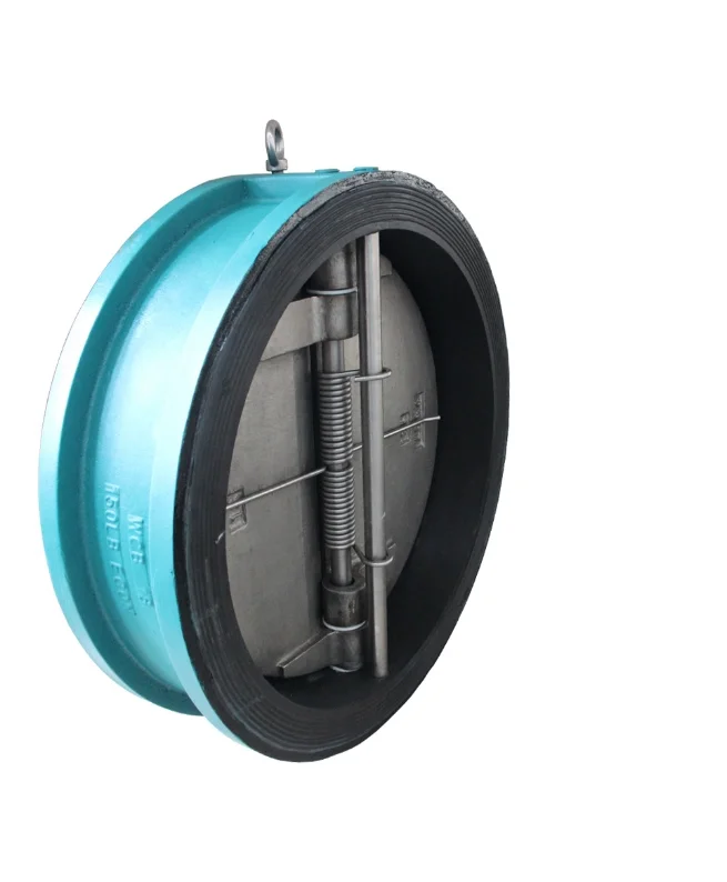 dual plate ductile iron universal vertical wafer butterfly flap type check valve