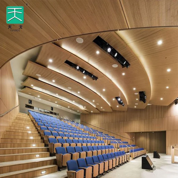 Tiange Sound Absorbing Baffle Insulation Wall Concert Hall Home Theater Perforated Wood Acoustic Soundproof Panel Price
