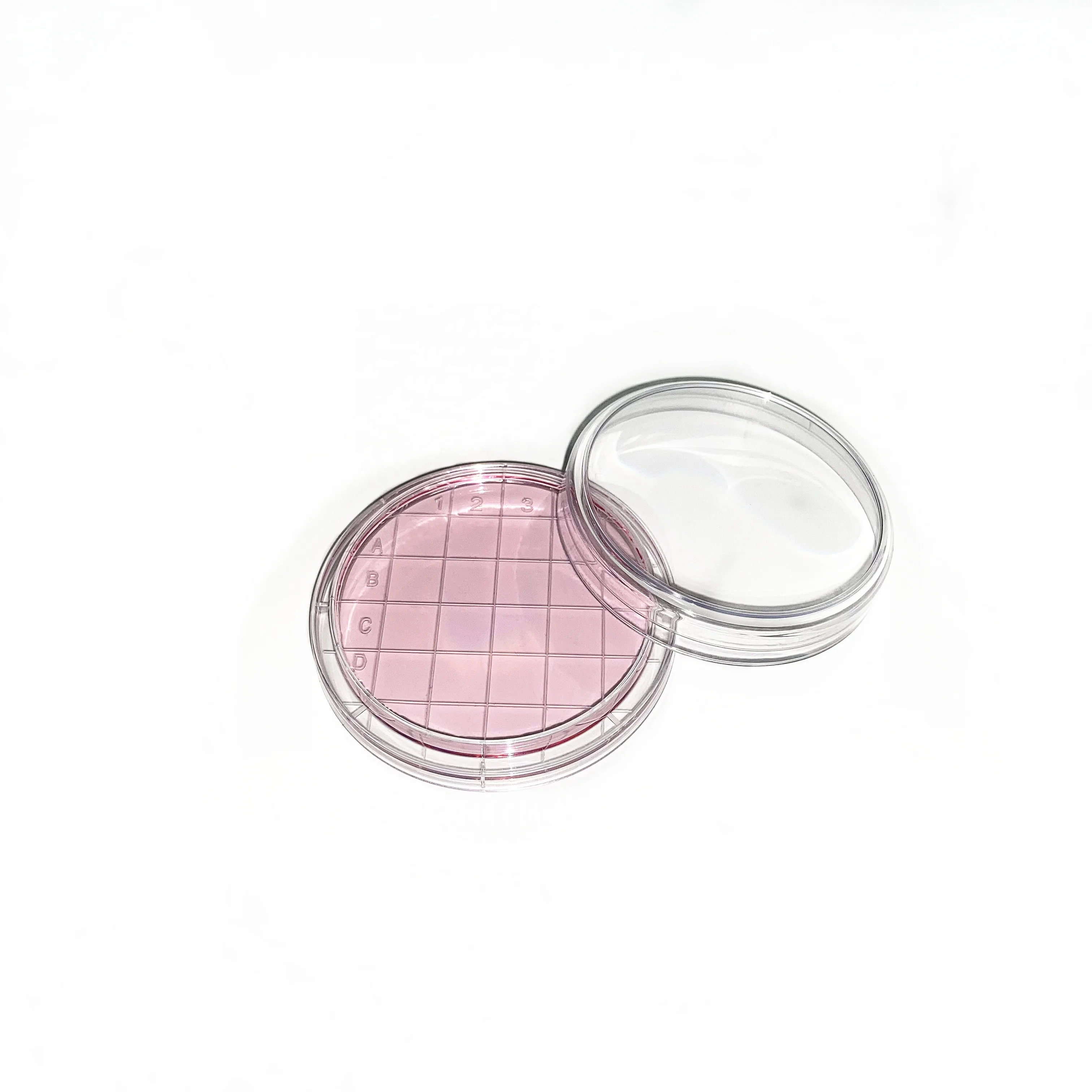 Factory price plastic petri dish 60mm sterile petridish with grid for lab used