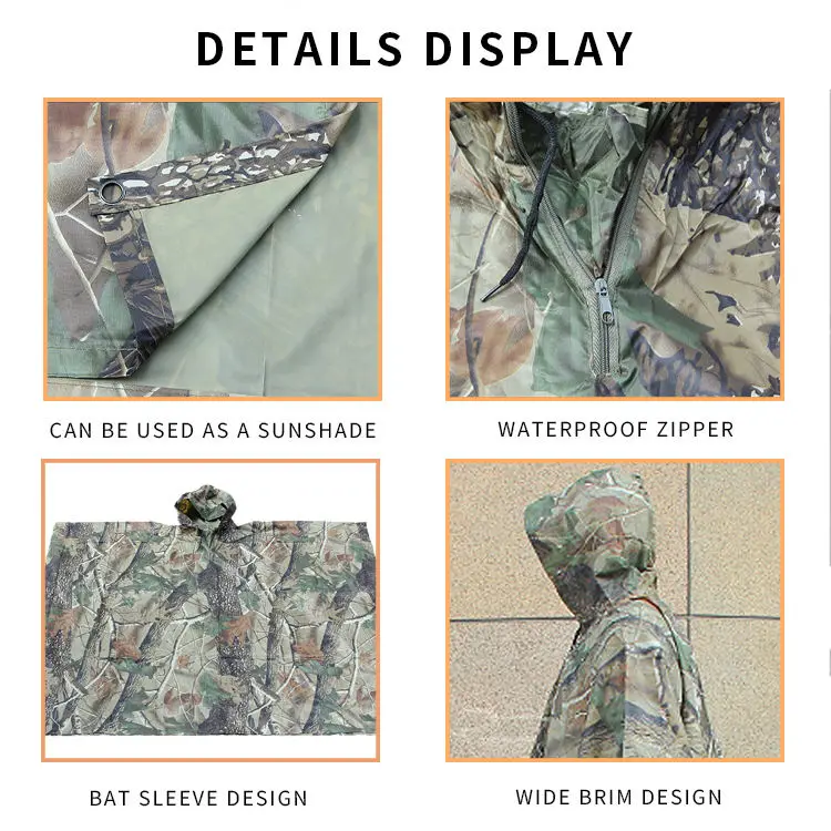 Raincoat tactical camouflage cloak camouflage raincoat tent  hunting fishing leisure tent