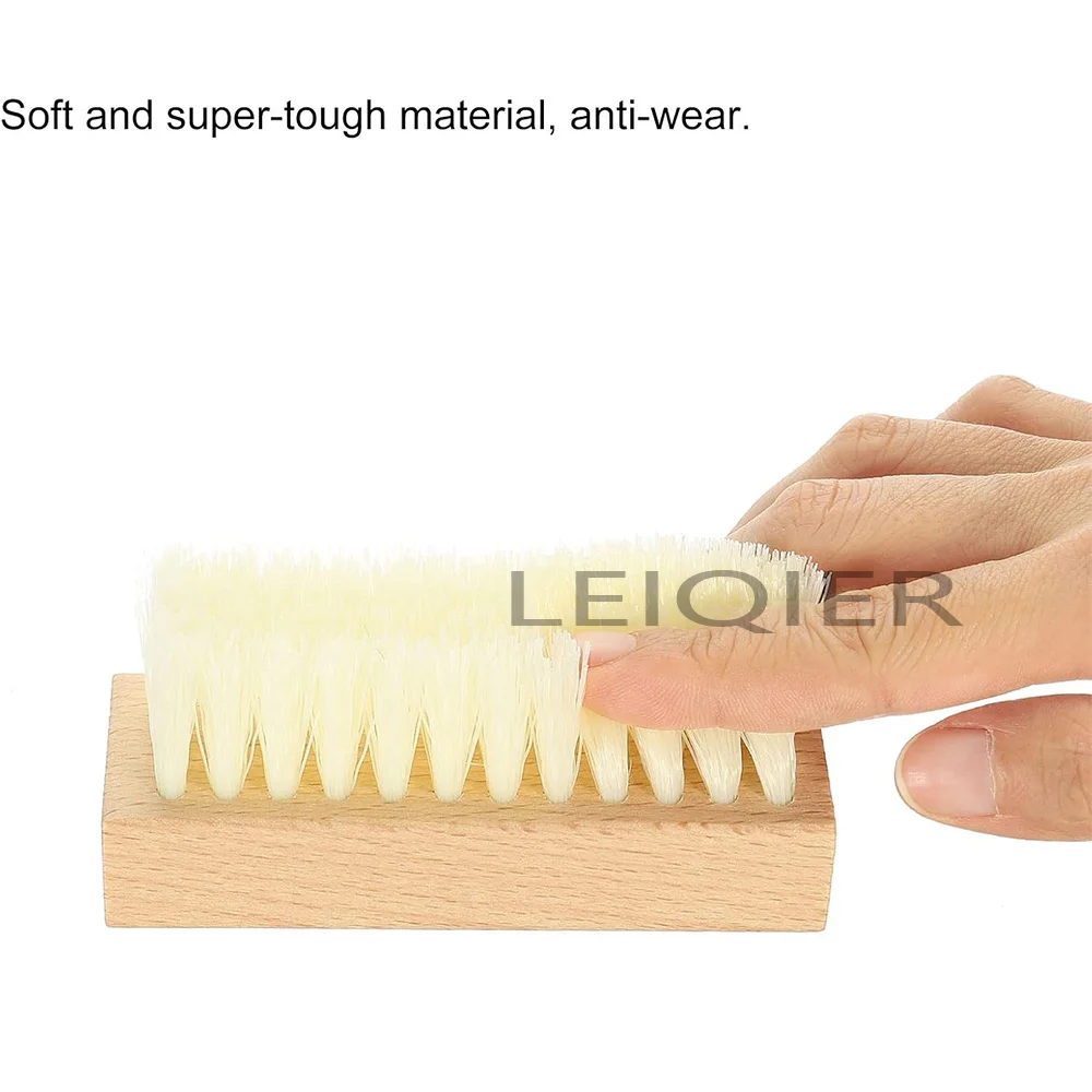 Custom Logo Hard Bristle Brush Premium Sneaker Brushes in Three Different Firmness Levels for Top-to-Bottom Clean