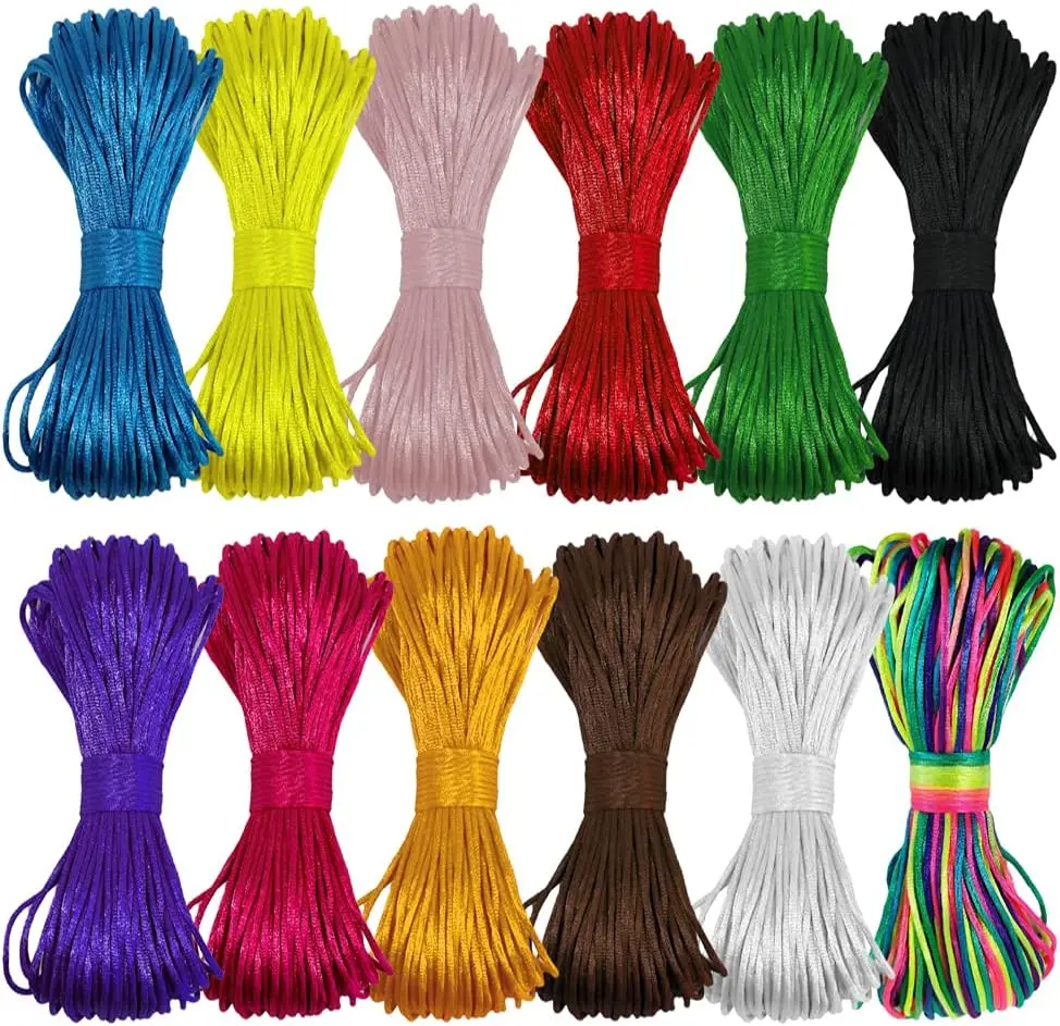 Nylon string for bracelets 1.5mm nylon silk beading cord bracelet making string rattail necklace lanyard jewelry
