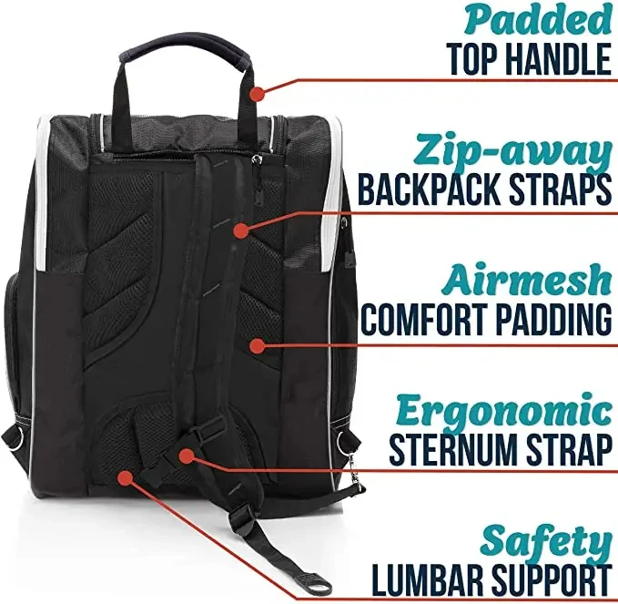 Custom Logo Ski Boot Bags Backpack For Outdoor Sport Travel Storage Bagpack Snowboard Equipment Bags Waterproof Ski Shoe Bags