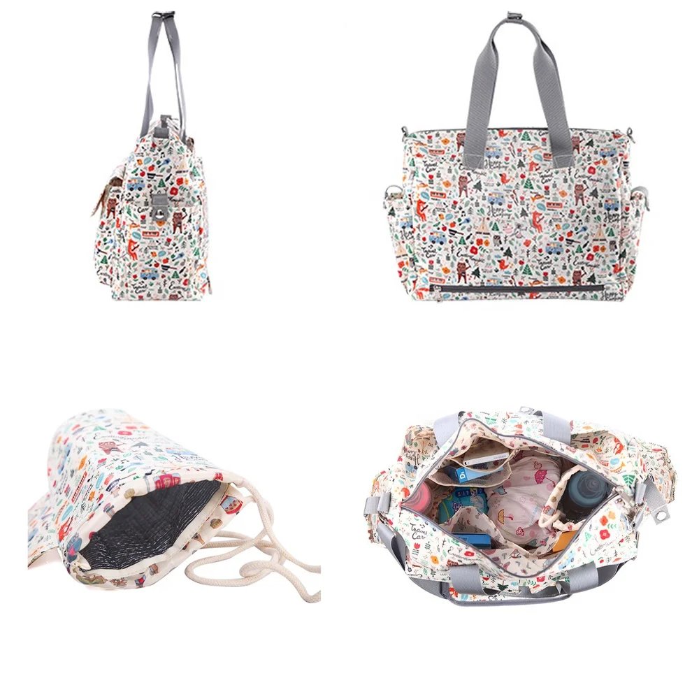Hight Quality Customized Big Waterproof Baby Essential Mum Diaper Bag