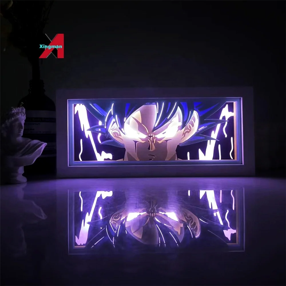 Dragoned A Ball Room Bedroom Night Remote Control ful Atmosphere Shadow Neon Paper Cut LED Art 3D Painting Anime Light Box